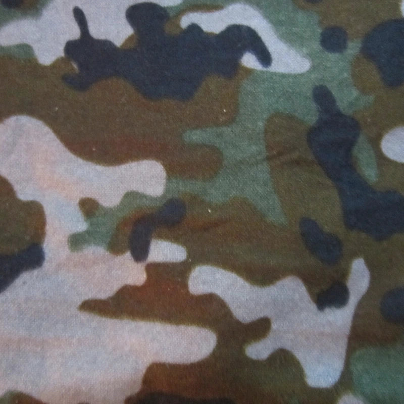 Close up of our camo print fabric for sugar glider cage sets.