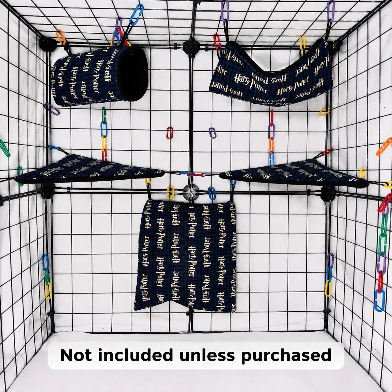 11 pc Sugar Glider Harry P Fabric Cage Set – Rat Cage Set & Small Pet Accessories