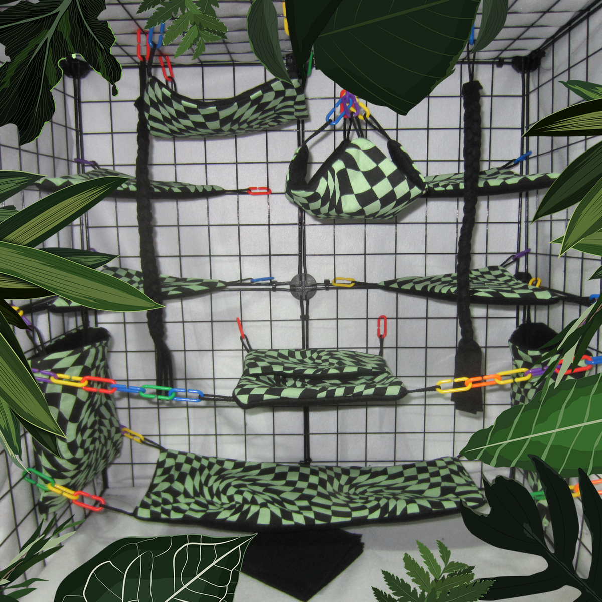 Sugar Glider Fleece and Cotton Cage Sets
