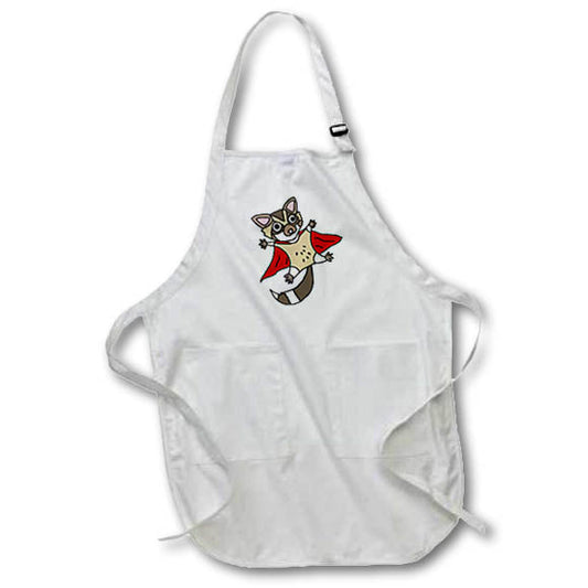 Apron - Cute Funny Flying Sugar Glider Superhero in red Cape Cartoon Animals