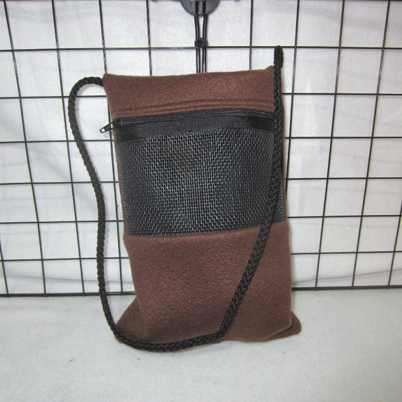 Brown Fleece - Sugar Glider Bonding Pouch, Sugar Glider Accessories