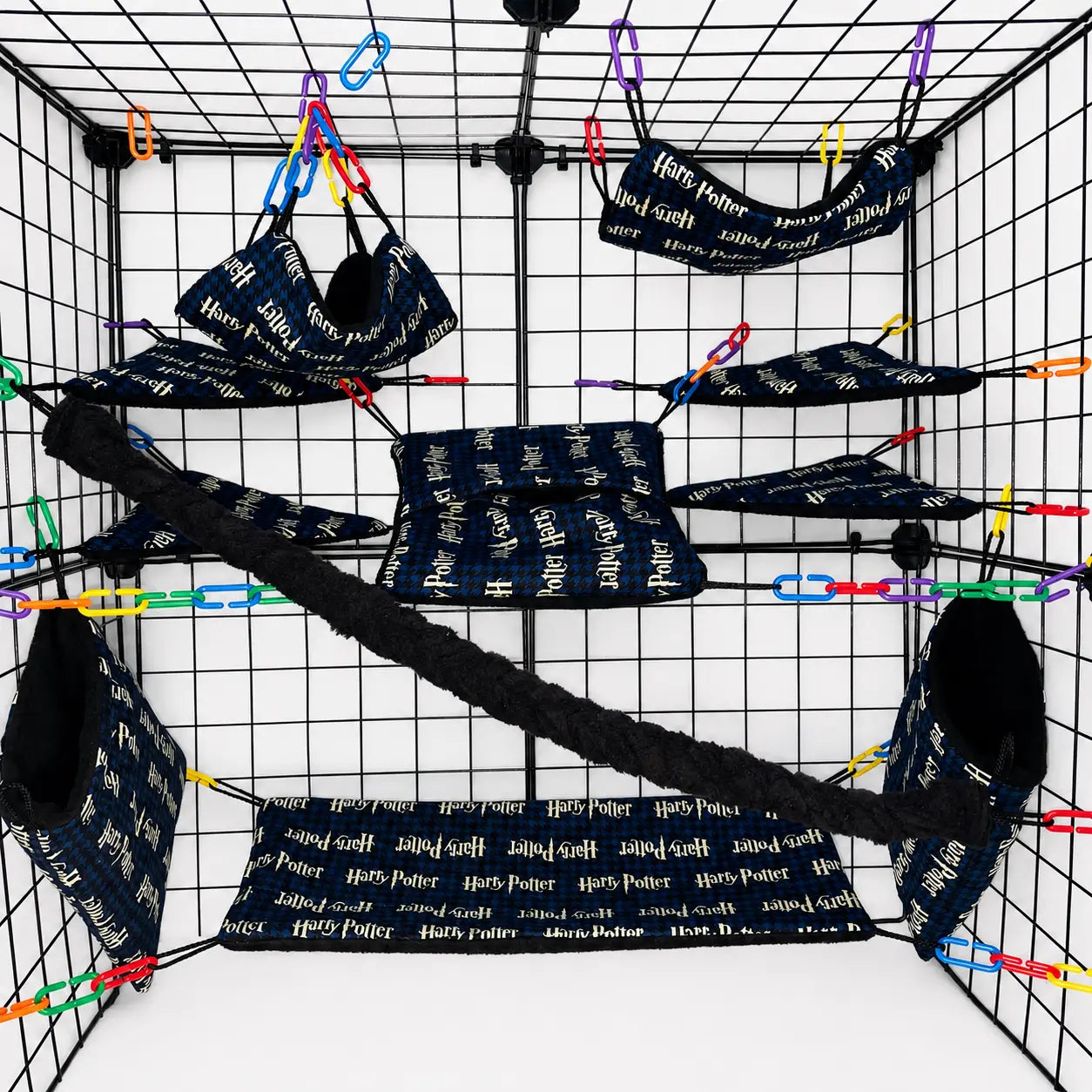 11 pc Sugar Glider Harry P Fabric Cage Set – Rat Cage Set & Small Pet Accessories
