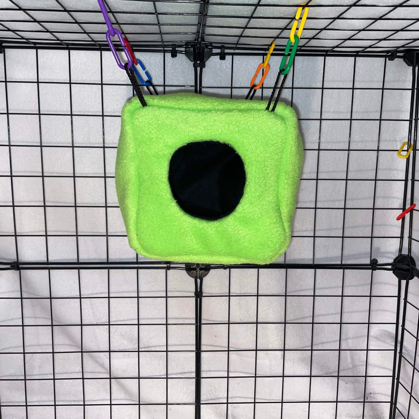 6 inch Solid Color Sugar Glider Cube Hideout – For Fleece Cage Set
