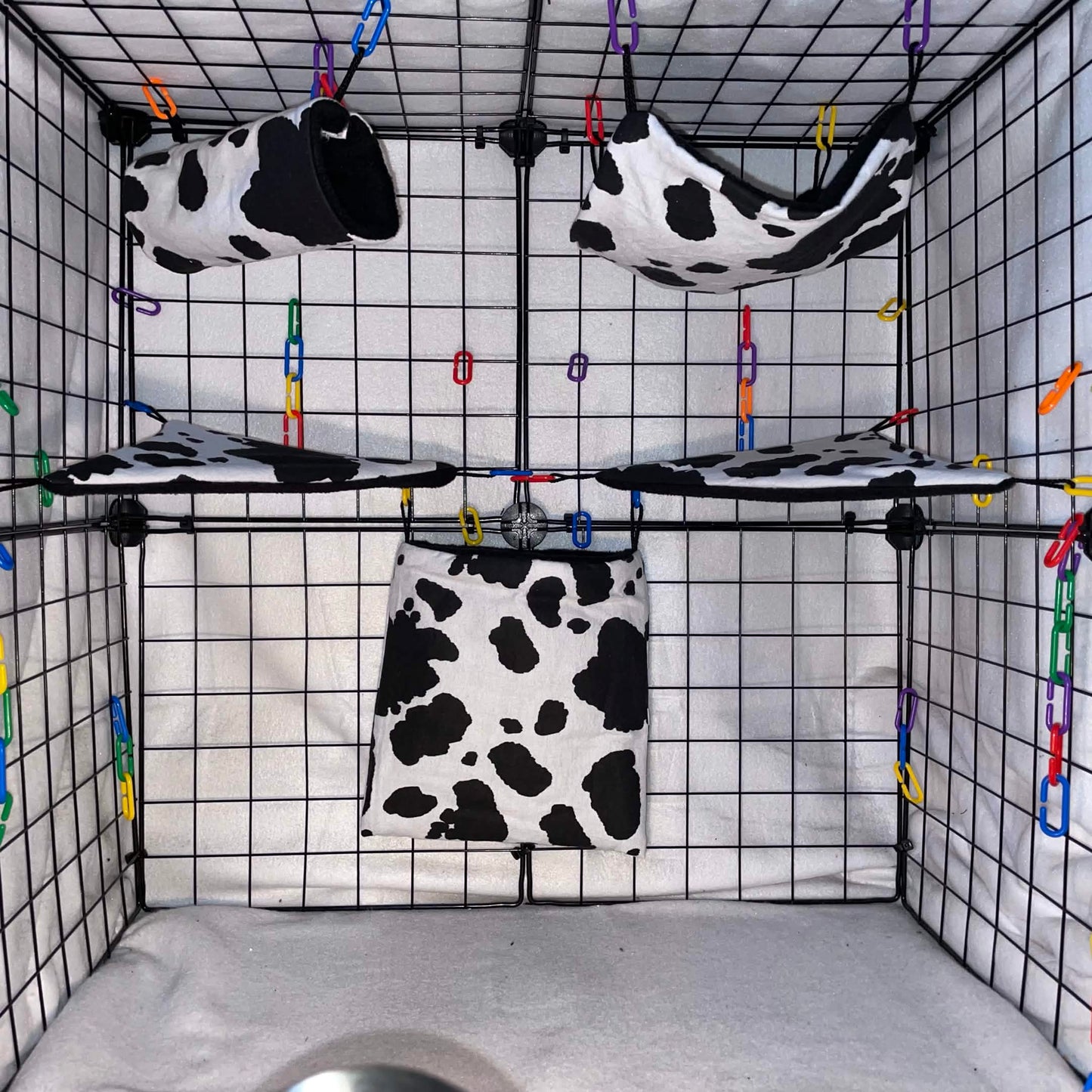 5pc Sugar Glider Fabric Cage Set - Select a Print