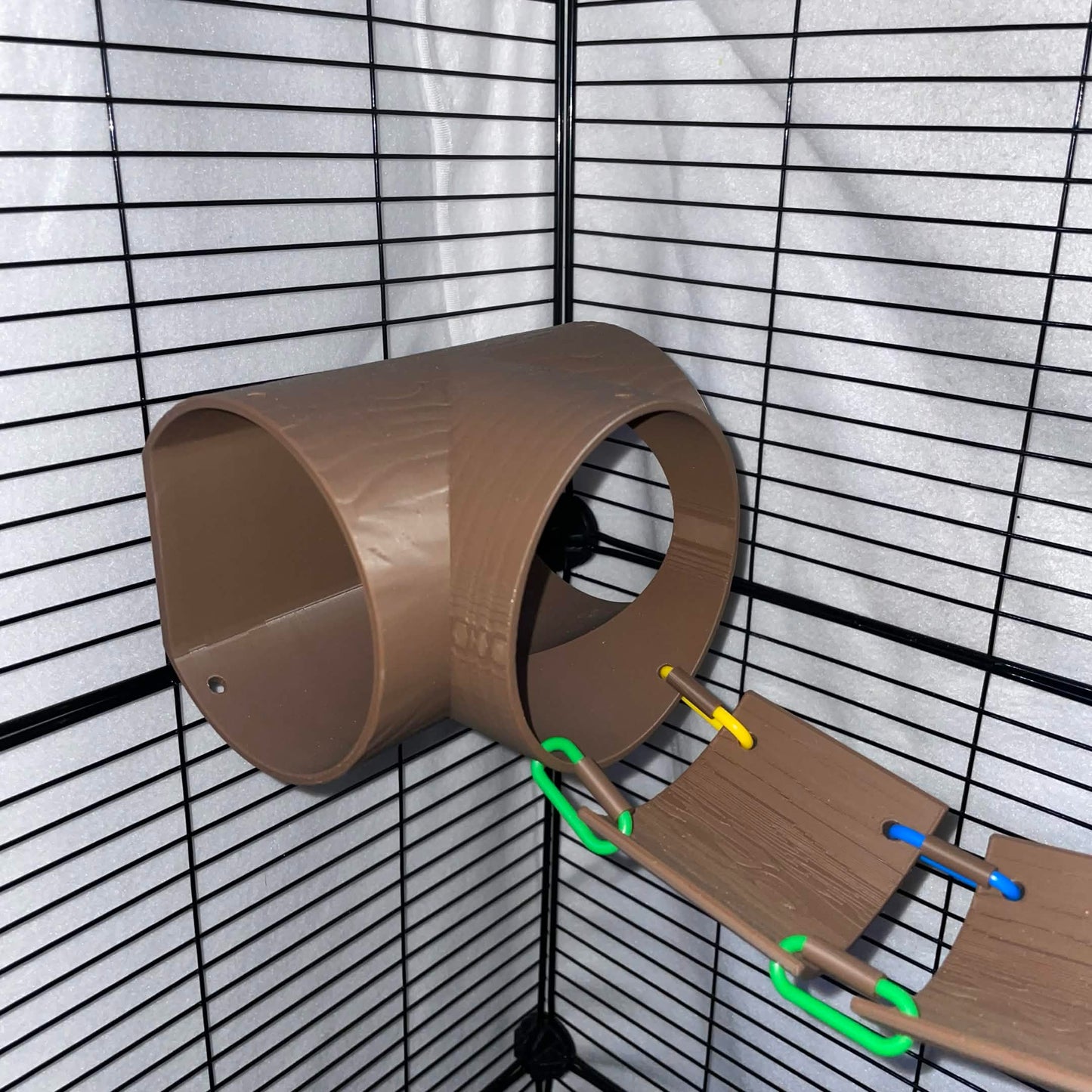 6"x 6" x 4.2" Wall-Mounted Sugar Glider Tree Tunnel T-Junction