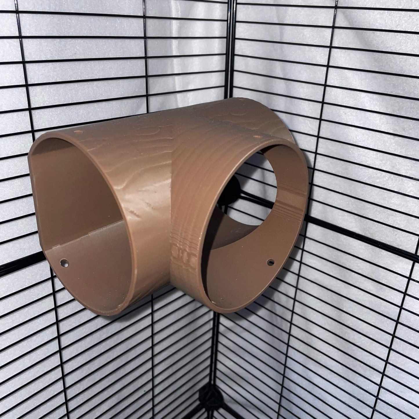6"x 6" x 4.2" Wall-Mounted Sugar Glider Tree Tunnel T-Junction