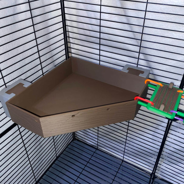 8"x 8" x2" Wall-Mounted Sugar Glider Corner Basket